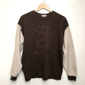 Garage Two-Tone Colour Block Crewneck Sweatshirt